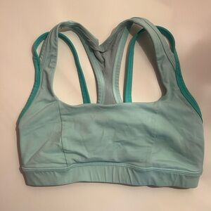 Lululemon blue and teal sports bra size 4